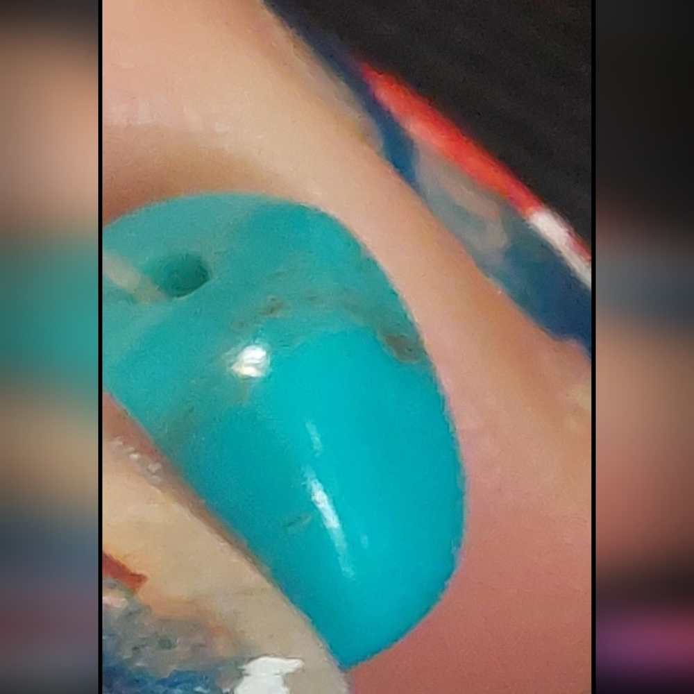 Floating turquoise necklace 15.5" choker - Picture 9 of 12